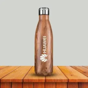 Garrafa Térmica Personalizada com gravação de logotipo de marca empresarial. Brinde corporativo refinado.