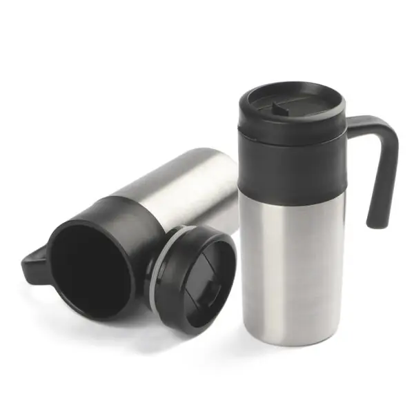 Brinde corporativo caneca metal inox personalizada 350ml