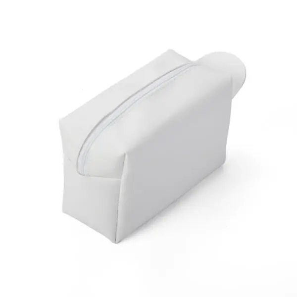 Necessaire marrom couro sintético gravação corporativa logo
