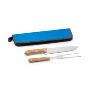 Kit Churrasco Personalizado 2 Peças Inox Estojo Compacto
