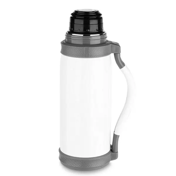 Garrafa corporativa branca 1,2l com logomarca gravada