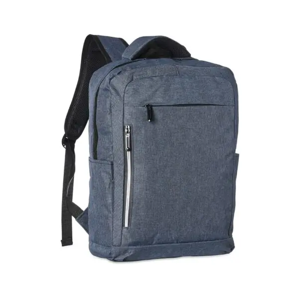 Mochila executiva preta com placa de metal gravada