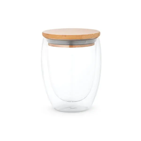 Copo personalizado de viagem em vidro transparente 350ml