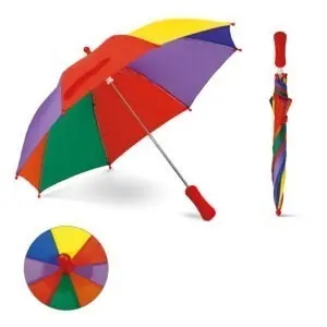 Guarda chuva infantil personalizado arco-íris com transfer colorido
