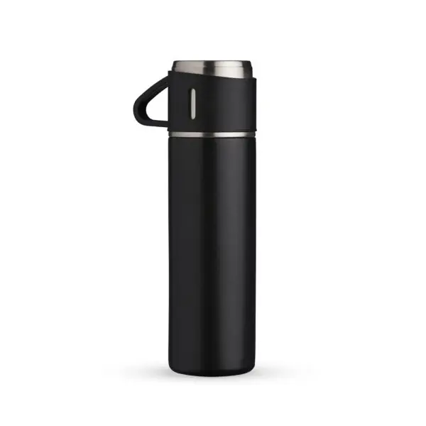 Térmica 450ml preta com gravação laser para empresas