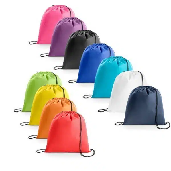 Mochila saco rosa com gravação silk para brindes