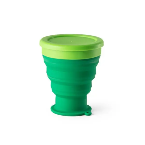 Copo retrátil verde personalizado gravação UV digital