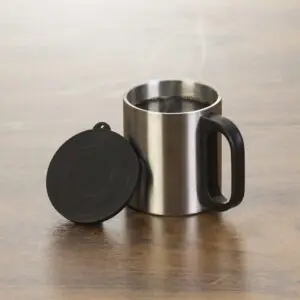 Caneca personalizada inox 180ml para brindes corporativos