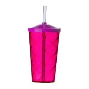 Copo Personalizado Acrílico Espiral com Canudo 550ml