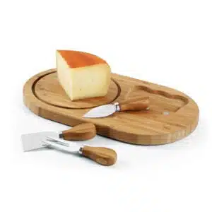 Kit Tábua de Queijo Personalizado de Bambu com 3 Peças | PALERMO - HUBSP-93976