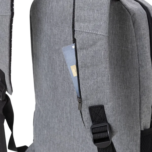 Mochila executiva preta com logo transfer para brindes