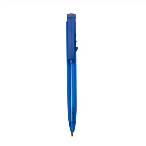 Caneta plástica amarela com logo empresa silk