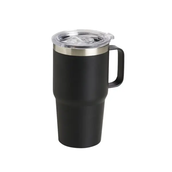 Brinde corporativo caneca térmica branca com logo UV
