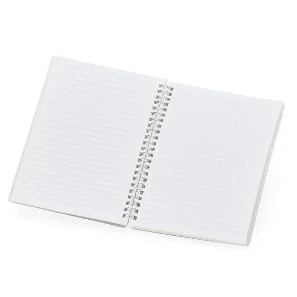 Caderno A5 lilás personalizado silk 1 cor para empresas