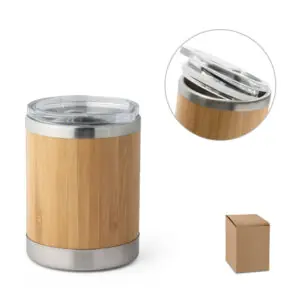 Copo ecológico personalizado de bambu natural com logo
