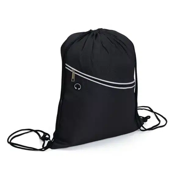 Mochila saco impermeável azul com logomarca em silk