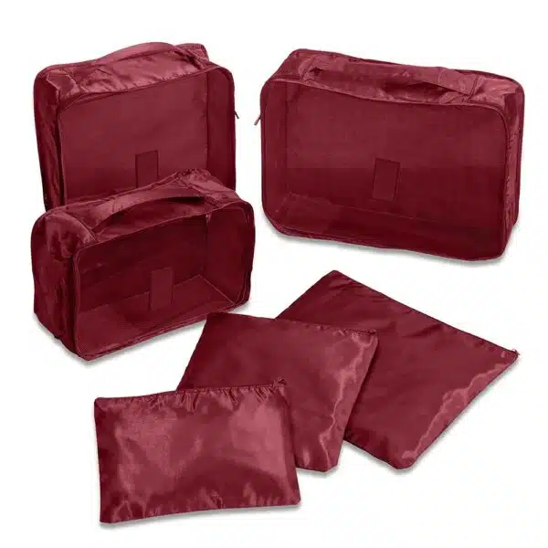 Kit necessaire personalizada 6 peças com gravação silk para empresas