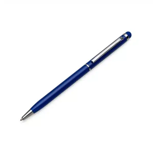 Caneta personalizada azul claro gravação silk empresa