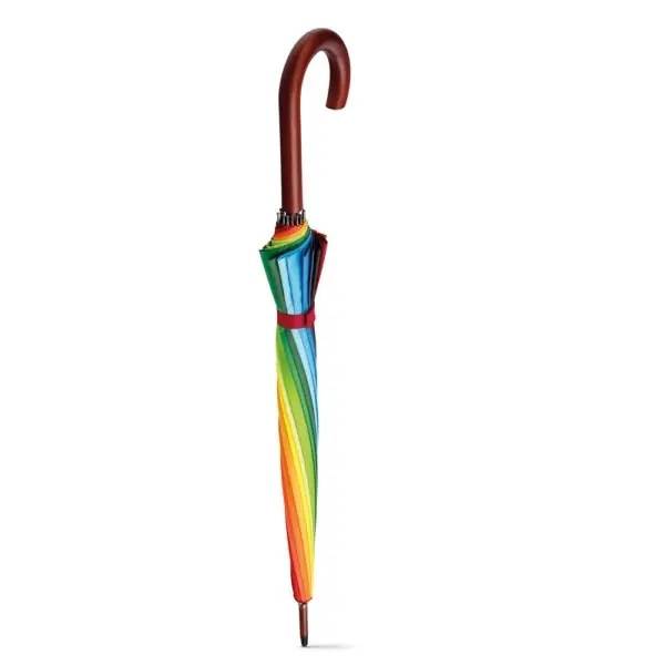 Brinde guarda chuva com impressão transfer colorida arco-íris