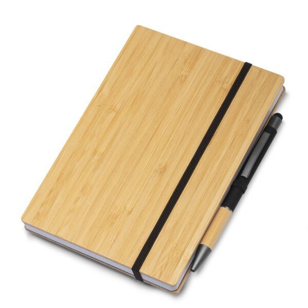Caderno Ecológico Personalizado com Pauta Porta Caneta 18,9x12,9cm