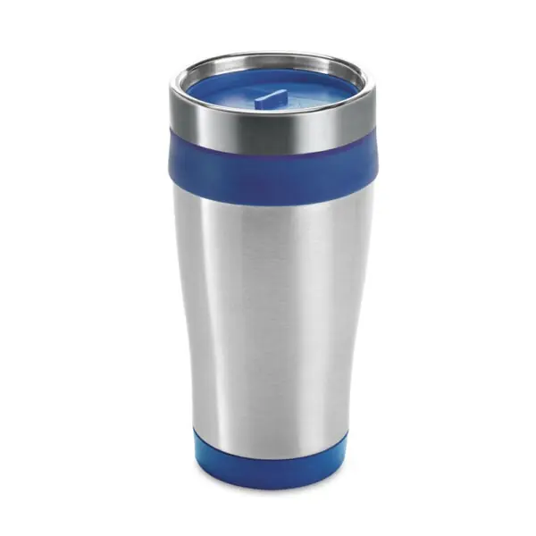 Kit brinde copo personalizado viagem corporativo azul