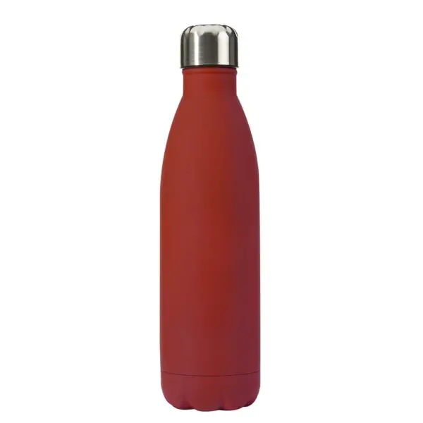 Garrafa laranja corporativa fosca com gravação UV 750ml