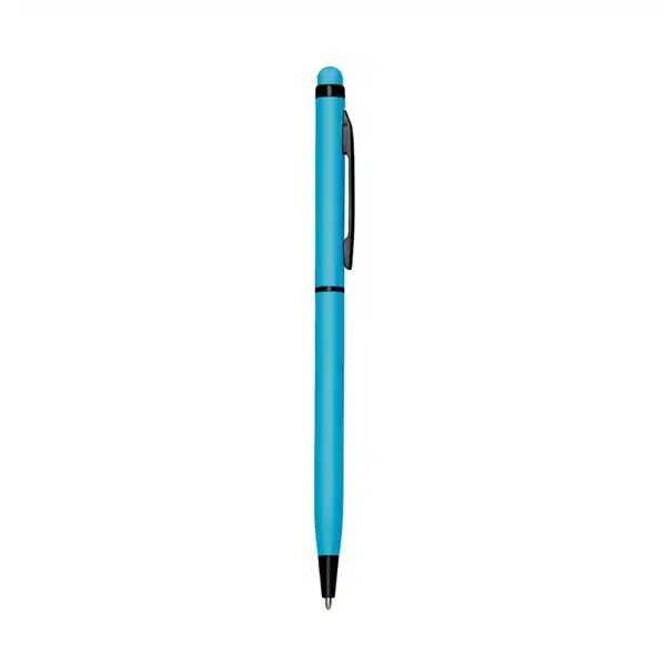 Caneta metal azul escuro com gravação UV digital
