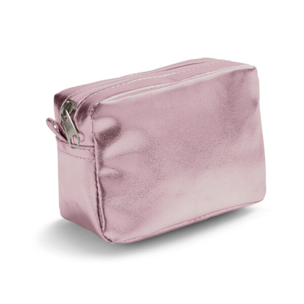 Necessaire Personalizada com gravação de logotipo de marca corporativa. Brinde corporativo refinado.