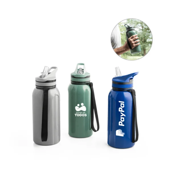 Garrafa personalizada 1,2L com logo corporativo silk