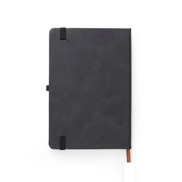 Caderno emborrachado cinza baixo relevo personalizado