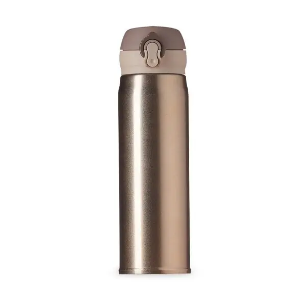 Garrafa inox azul 400ml brinde personalizado empresa