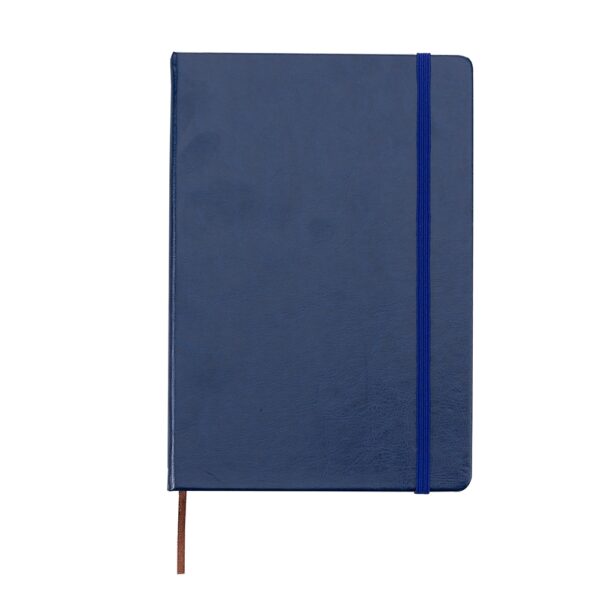 Caderno Personalizado Tipo Moleskine Couro Sintético sem Pauta 21,4x14,7cm