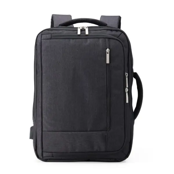 Mochila corporativa preta 21L gravação transfer