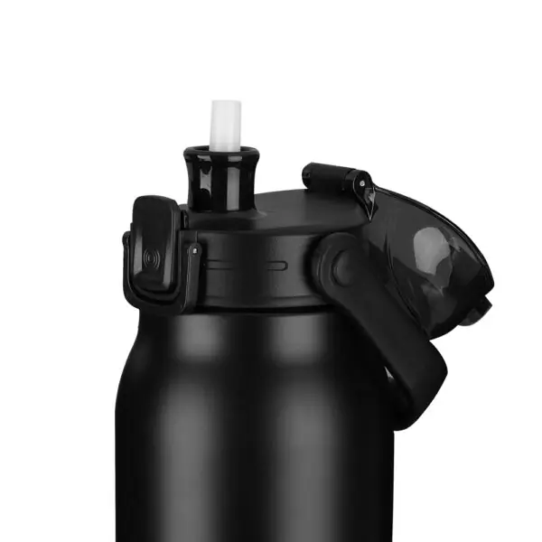 Garrafa térmica branca com logo empresa 1,5L laser