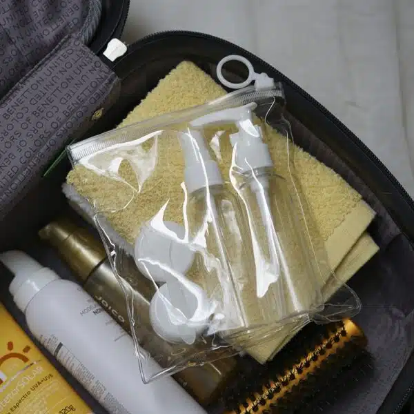 Brinde feminino kit viagem colorido personalizado silk