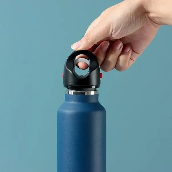 Garrafa preta corporativa 620ml logo gravado