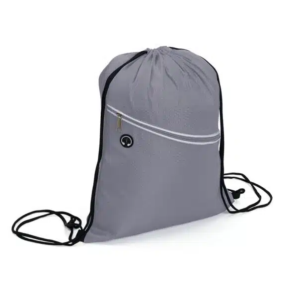 Mochila saco preta personalizada impermeável para brindes
