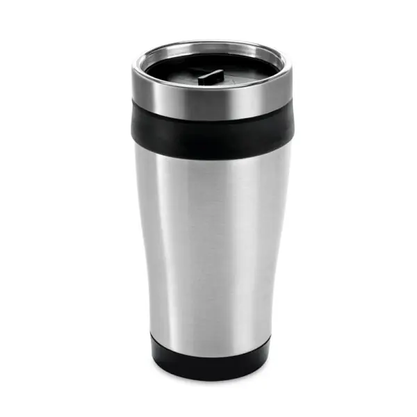 Copo térmico personalizado para viagem azul e preto