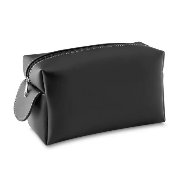 Necessaire corporativa preta baixo relevo brinde executivo