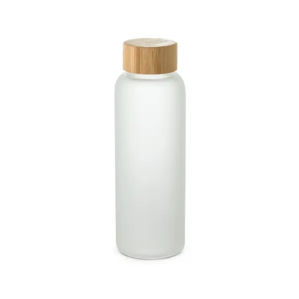 Garrafa vidro branca personalizada silk 1 cor empresa