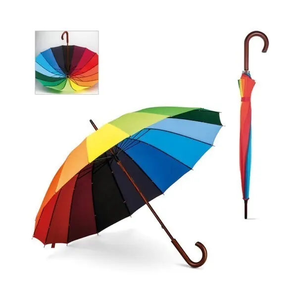 Guarda chuva personalizado arco-íris com transfer colorido