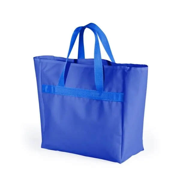 Sacola personalizada de nylon preta silk 1 cor corporativa