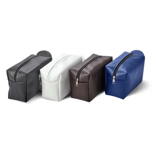 Necessaire personalizada couro sintético com logo empresa