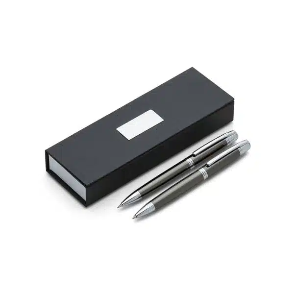 Kit caneta e lapiseira de metal personalizado corporativo