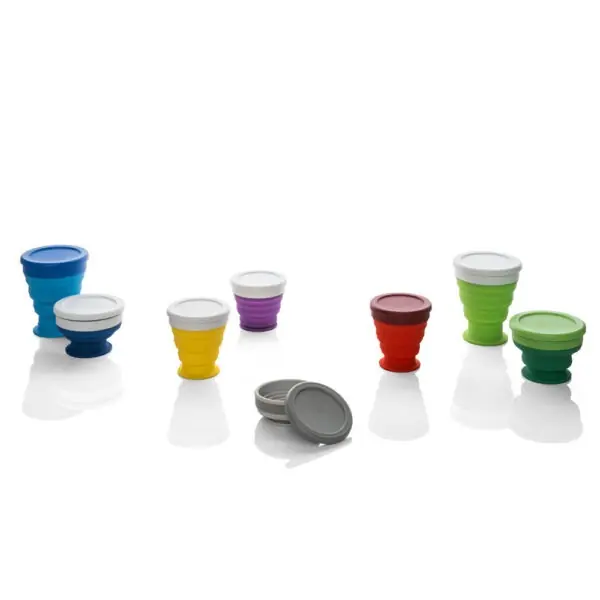 Kit brindes copo dobrável colorido personalizado empresa
