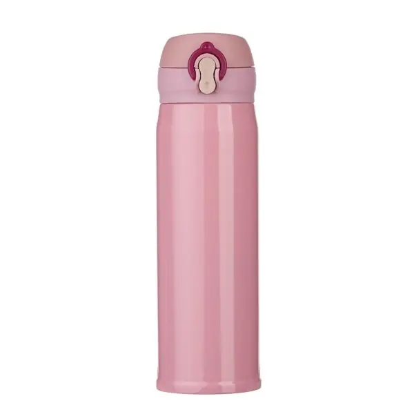 Garrafa inox rosa personalizada presente corporativo