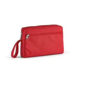 Necessaire Personalizada com personalização de logotipo de marca corporativa. Brinde personalizado exclusivo.