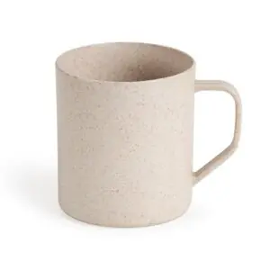 Caneca personalizada fibra de arroz 400ml bege silk