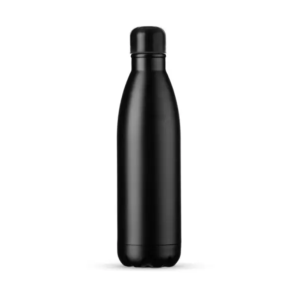 Brinde corporativo garrafa inox 500ml preta personalizada com logo