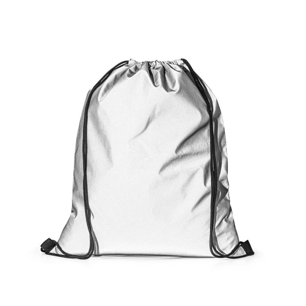 - Huble Brindes Corporativos Mochila Saco Personalizada com personalização de marca empresarial. Opção de brinde corporativo para empresas.